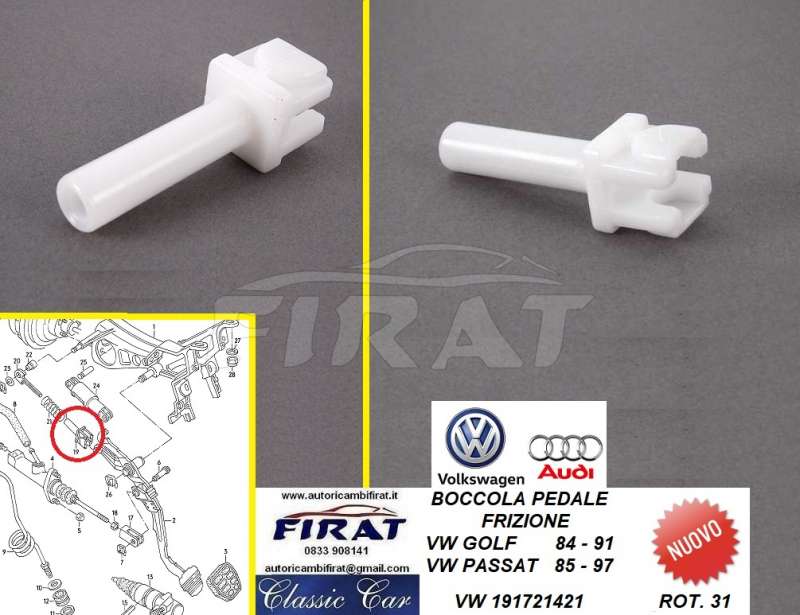 BOCCOLA PEDALE FRIZIONE VW GOLF-PASSAT (191721421)